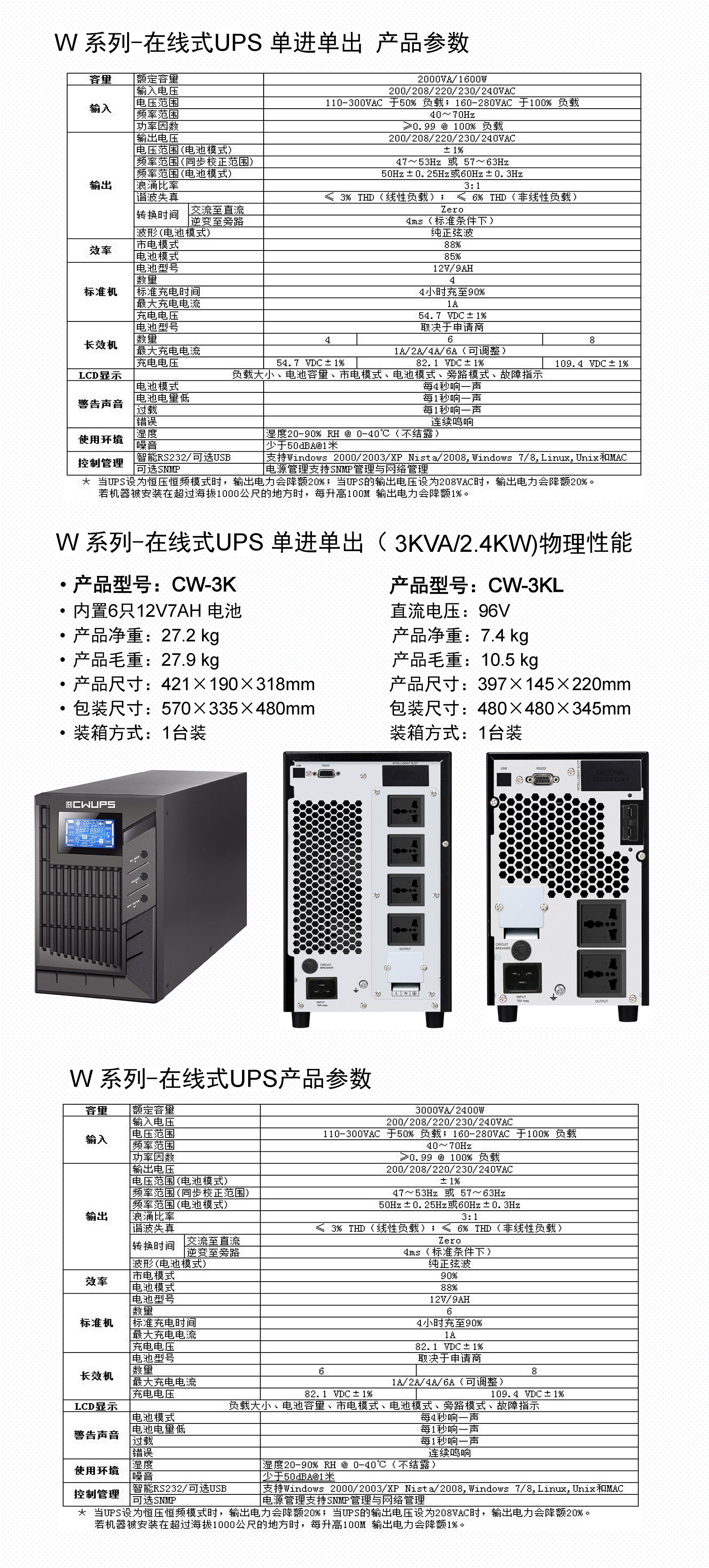 W系列-在線式UPS不間斷電源2