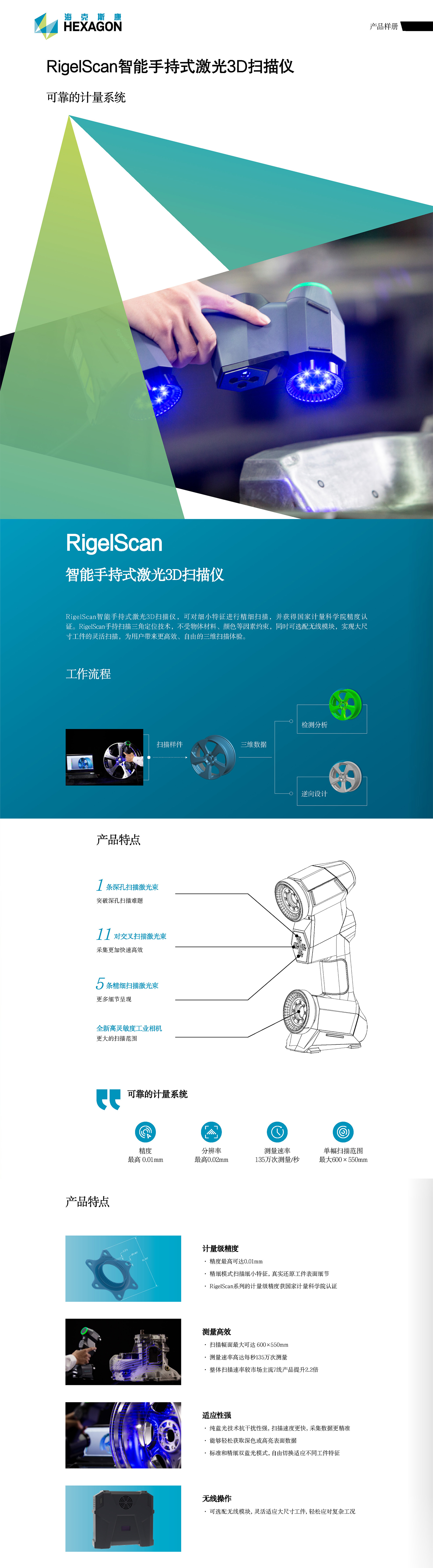 RigelScan智能手持式激光3D掃描儀