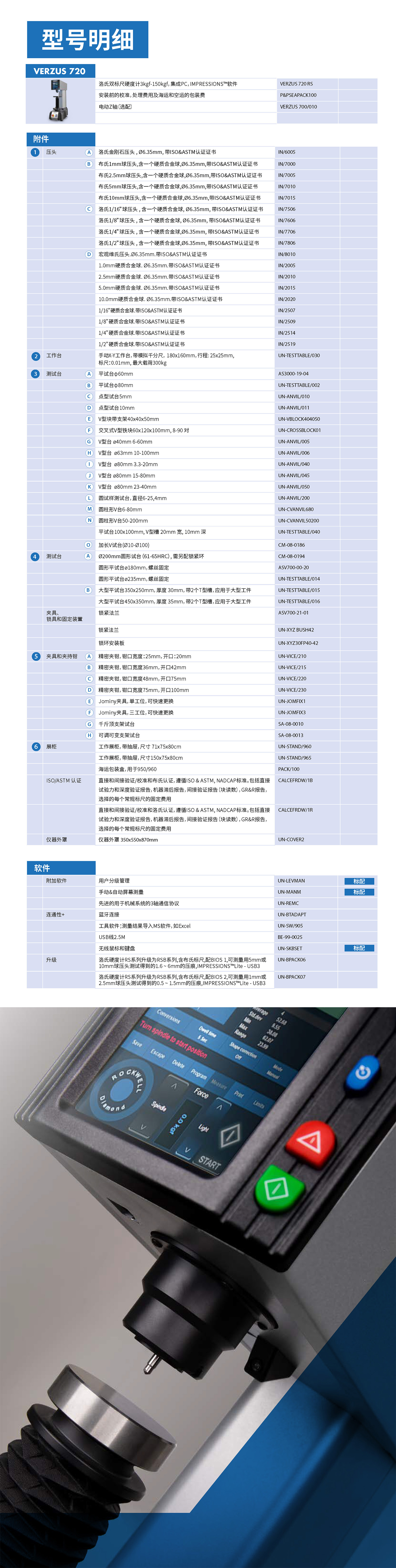 VERZUS 720洛氏硬度計4