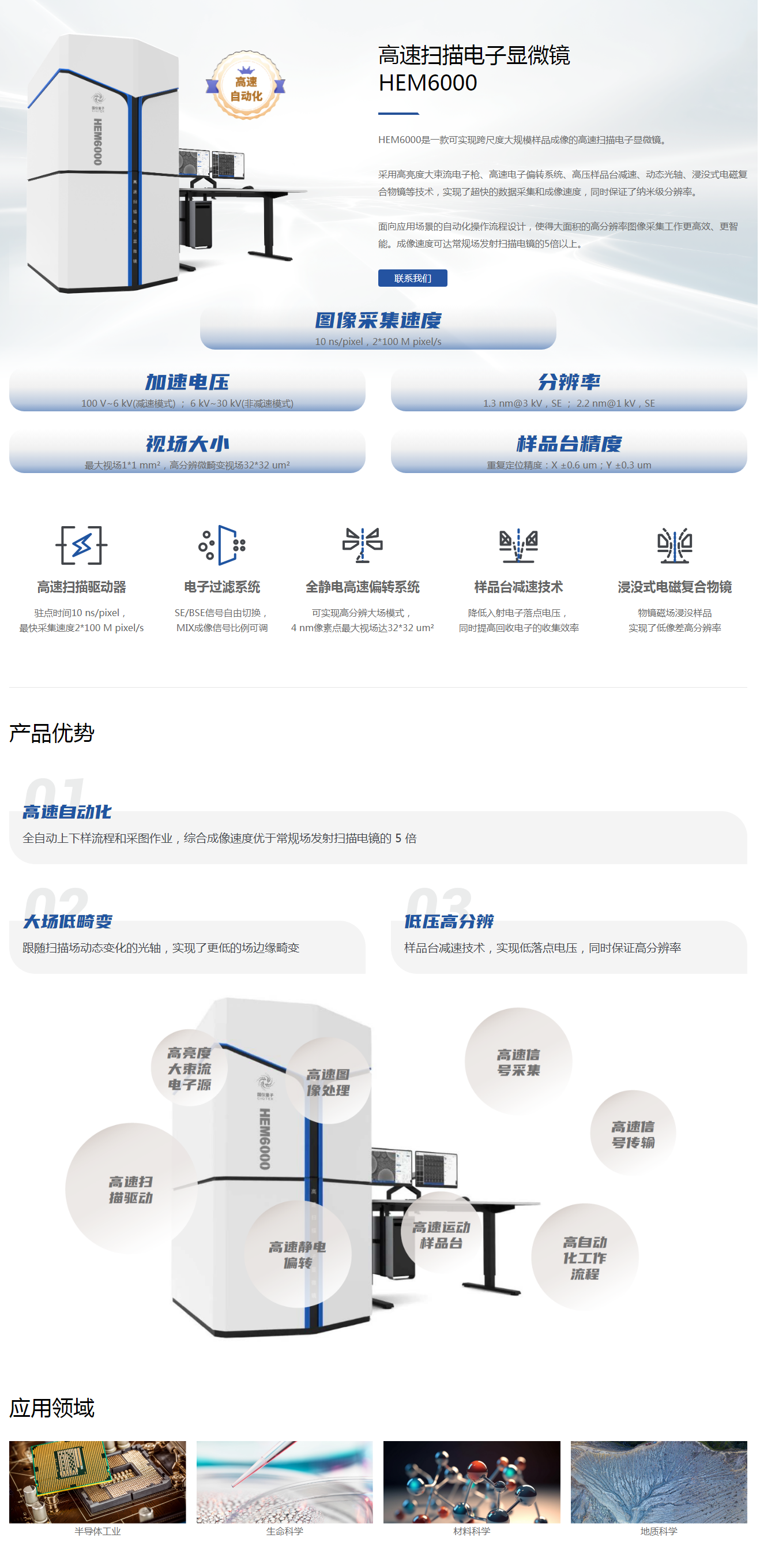 高速掃描電子顯微鏡HEM6000 1