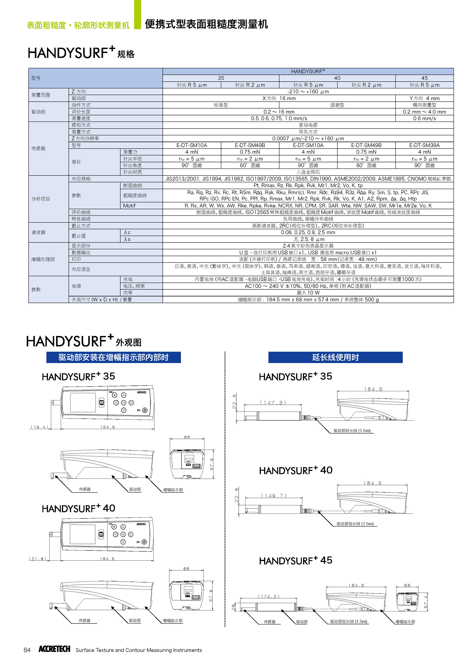 便攜式型表面粗糙度測量機HANDYSURF+ 5